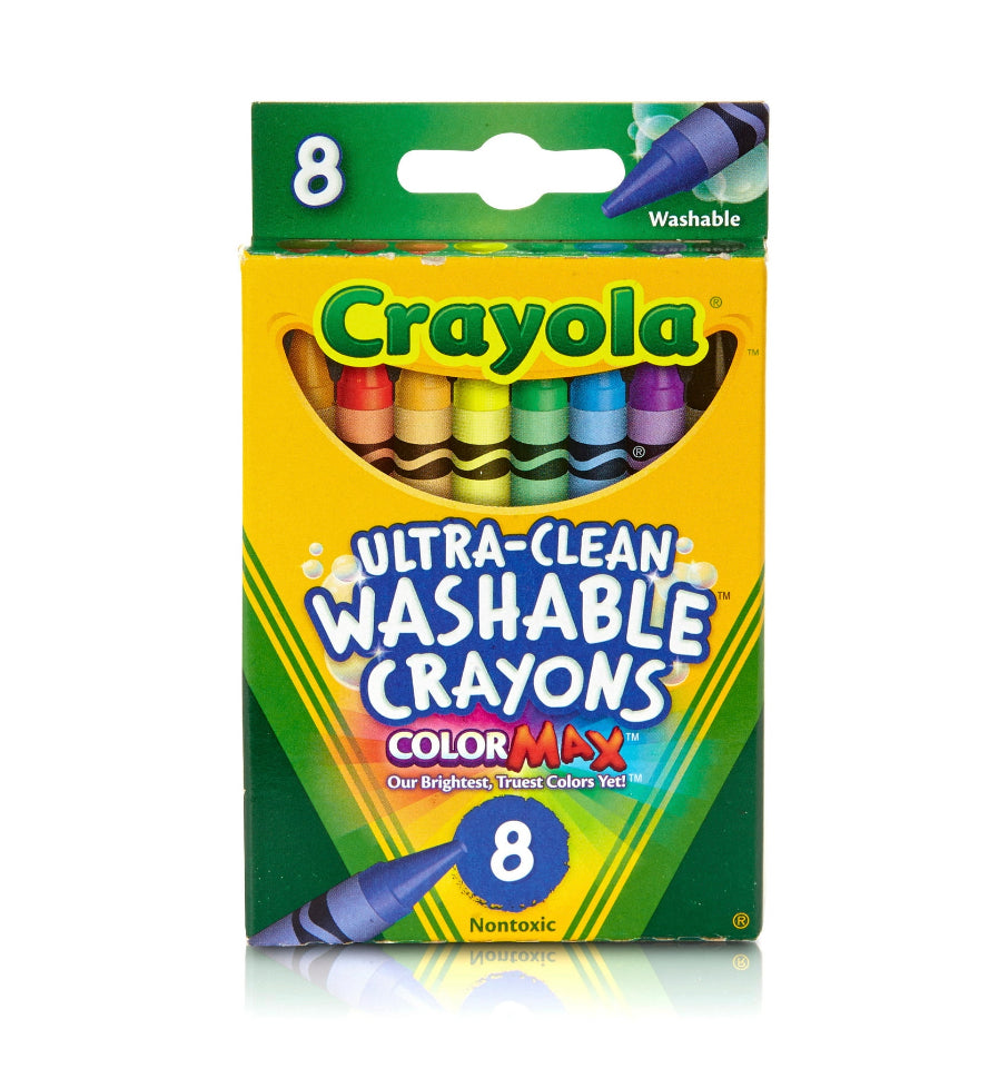 Ultra-Clean Washable Large Crayons - Color Max 8 ct